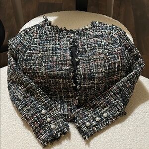 Forever 21 Textured Tweed Crop Jacket